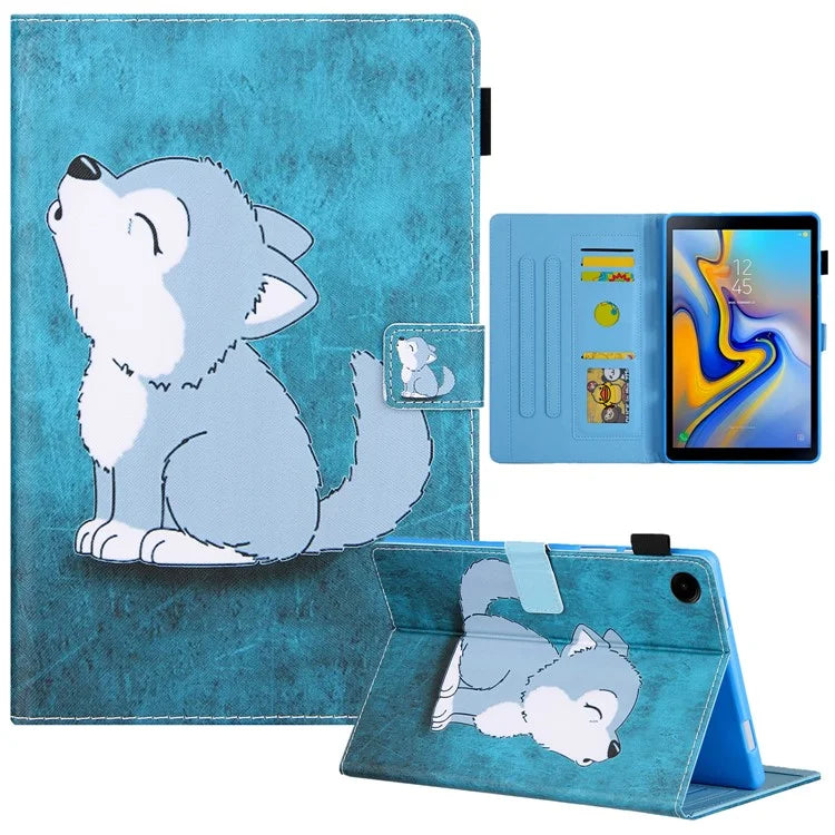 For Samsung Galaxy Tab A9 X110 / X115 Leather Case Auto Wake / Sleep Pattern Tablet Cover