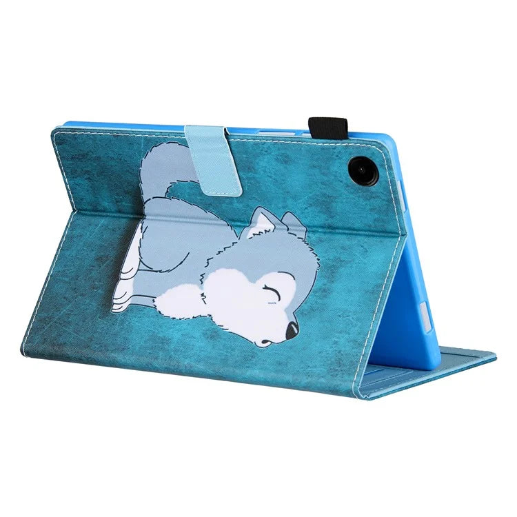 For Samsung Galaxy Tab A9 X110 / X115 Leather Case Auto Wake / Sleep Pattern Tablet Cover