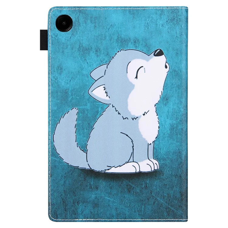 For Samsung Galaxy Tab A9 X110 / X115 Leather Case Auto Wake / Sleep Pattern Tablet Cover