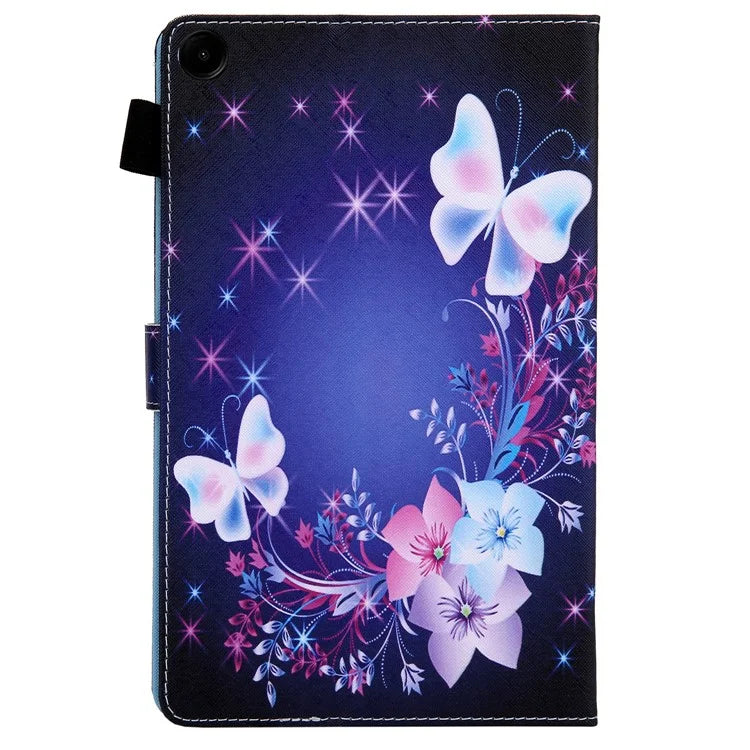For Samsung Galaxy Tab A9 X110 / X115 Leather Case Auto Wake / Sleep Pattern Tablet Cover