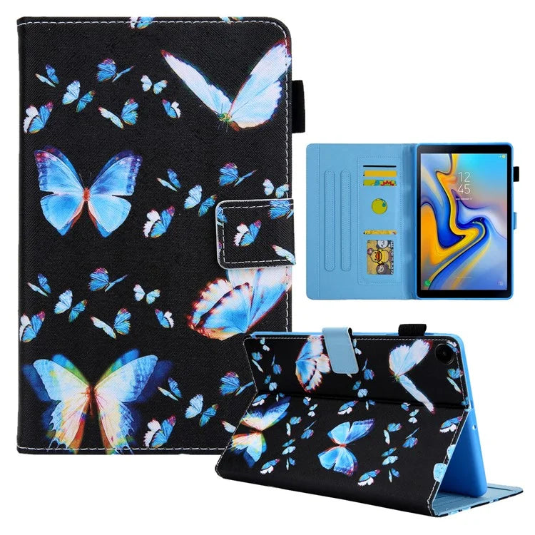For Samsung Galaxy Tab A9 X110 / X115 Leather Case Auto Wake / Sleep Pattern Tablet Cover