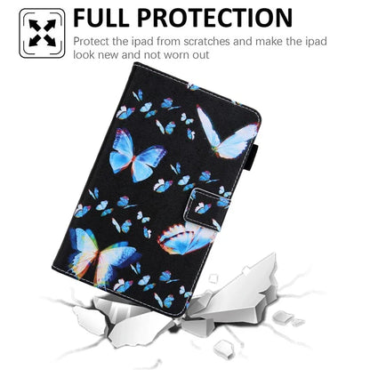 For Samsung Galaxy Tab A9 X110 / X115 Leather Case Auto Wake / Sleep Pattern Tablet Cover