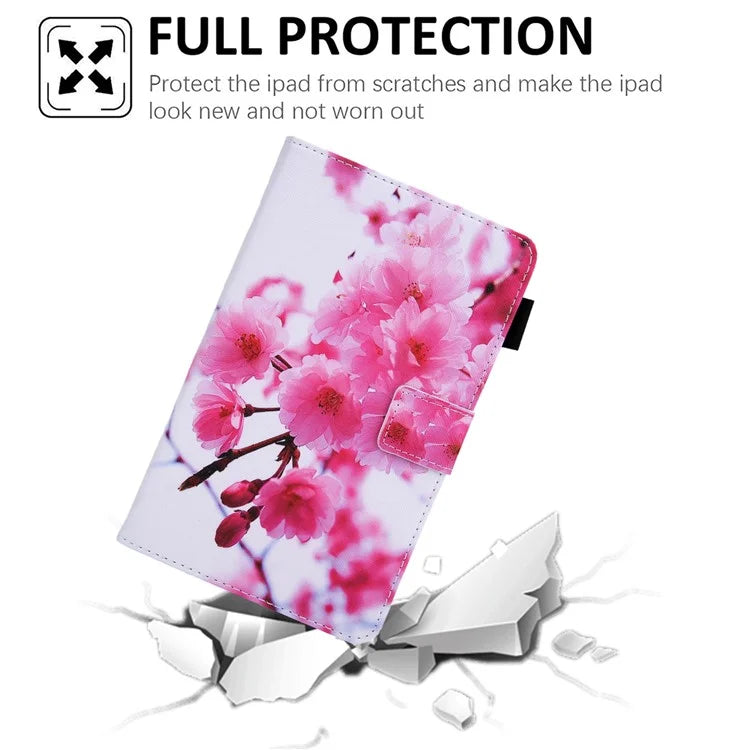 For Samsung Galaxy Tab A9 X110 / X115 Leather Case Auto Wake / Sleep Pattern Tablet Cover