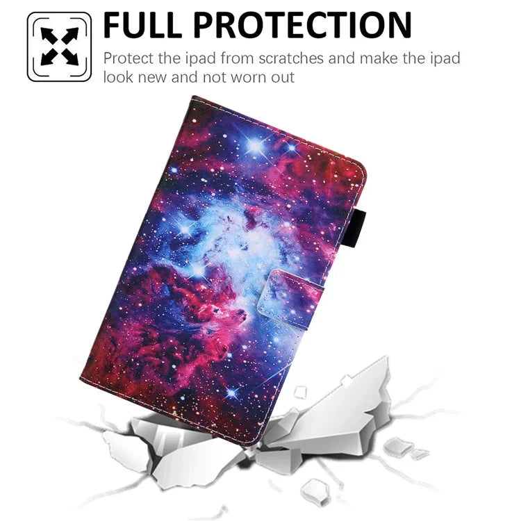 For Samsung Galaxy Tab A9 X110 / X115 Leather Case Auto Wake / Sleep Pattern Tablet Cover