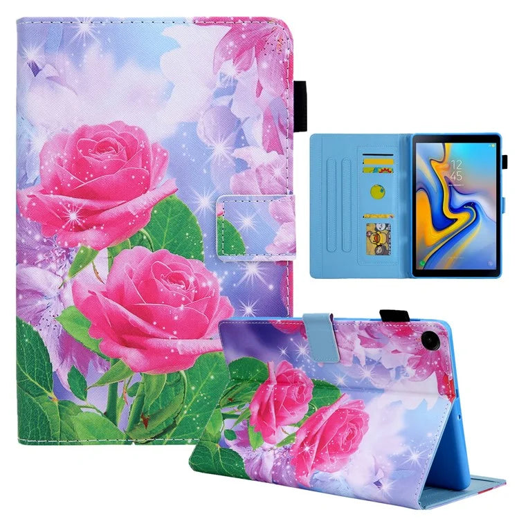 For Samsung Galaxy Tab A9 X110 / X115 Leather Case Auto Wake / Sleep Pattern Tablet Cover