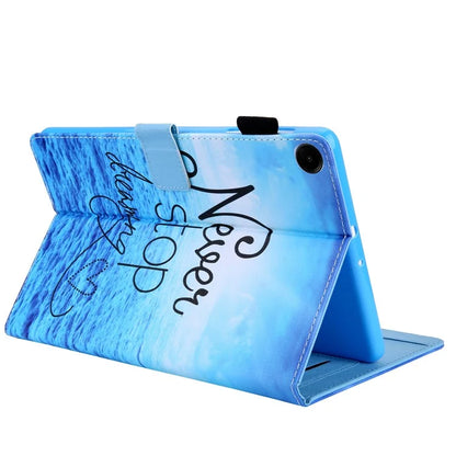 For Samsung Galaxy Tab A9 X110 / X115 Flip Stand Case PU Leather Pattern Tablet Cover