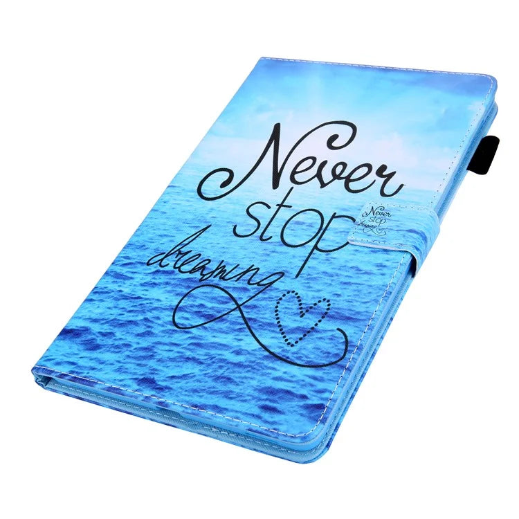 For Samsung Galaxy Tab A9 X110 / X115 Flip Stand Case PU Leather Pattern Tablet Cover