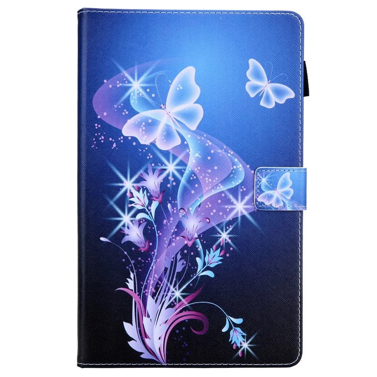 For Samsung Galaxy Tab A9 X110 / X115 Flip Stand Case PU Leather Pattern Tablet Cover
