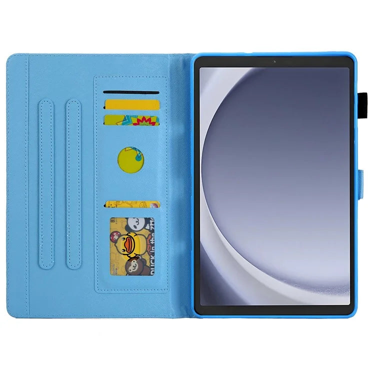 For Samsung Galaxy Tab A9 X110 / X115 Flip Stand Case PU Leather Pattern Tablet Cover