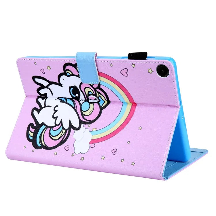 For Samsung Galaxy Tab A9 X110 / X115 Flip Stand Case PU Leather Pattern Tablet Cover