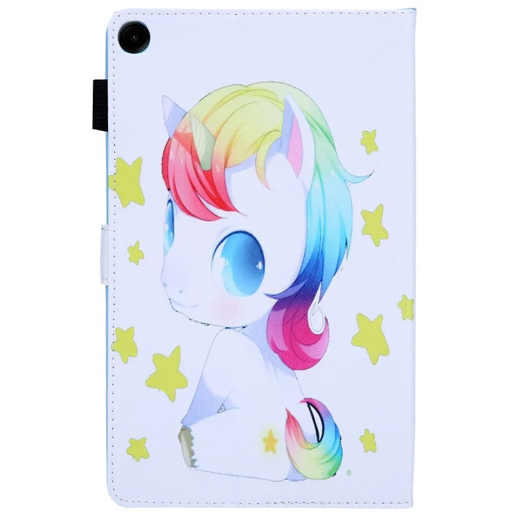For Samsung Galaxy Tab A9 X110 / X115 Flip Stand Case PU Leather Pattern Tablet Cover