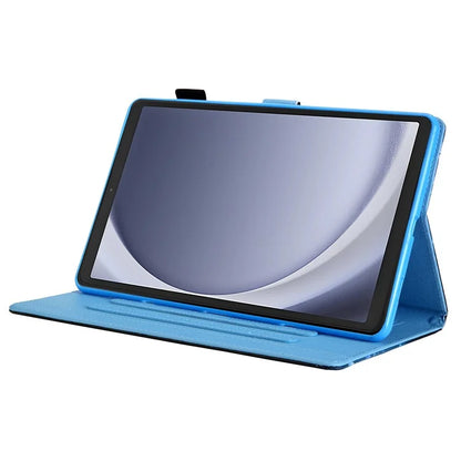 For Samsung Galaxy Tab A9 X110 / X115 Leather Folio Case Auto Sleep / Wake Pattern Sleeve Cover