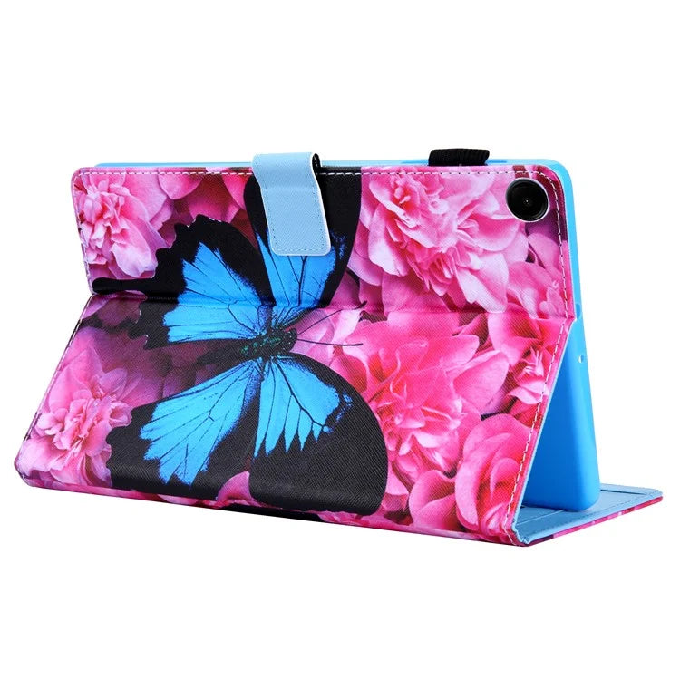 For Samsung Galaxy Tab A9 X110 / X115 Leather Folio Case Auto Sleep / Wake Pattern Sleeve Cover