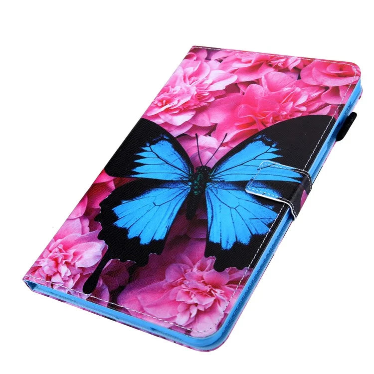 For Samsung Galaxy Tab A9 X110 / X115 Leather Folio Case Auto Sleep / Wake Pattern Sleeve Cover