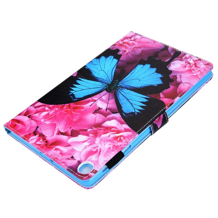 For Samsung Galaxy Tab A9 X110 / X115 Leather Folio Case Auto Sleep / Wake Pattern Sleeve Cover