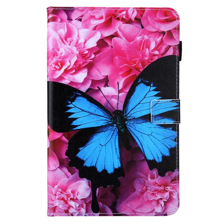 For Samsung Galaxy Tab A9 X110 / X115 Leather Folio Case Auto Sleep / Wake Pattern Sleeve Cover