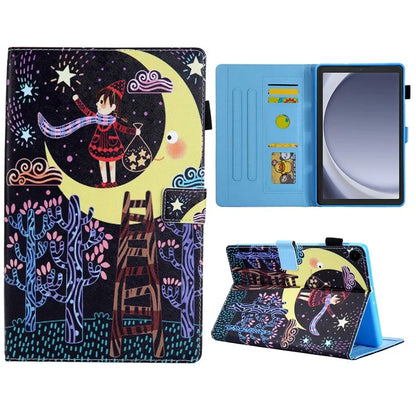 For Samsung Galaxy Tab A9 X110 / X115 Leather Folio Case Auto Sleep / Wake Pattern Sleeve Cover