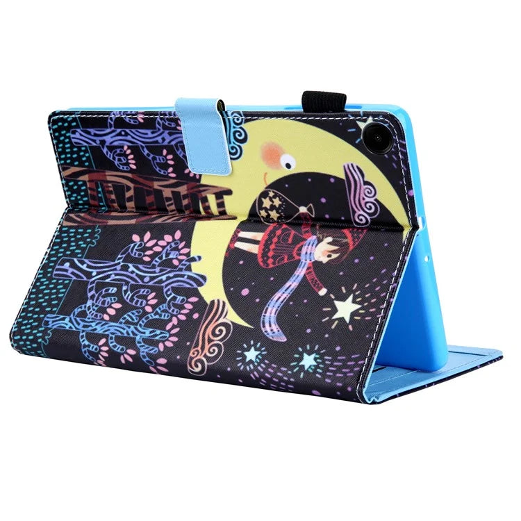 For Samsung Galaxy Tab A9 X110 / X115 Leather Folio Case Auto Sleep / Wake Pattern Sleeve Cover