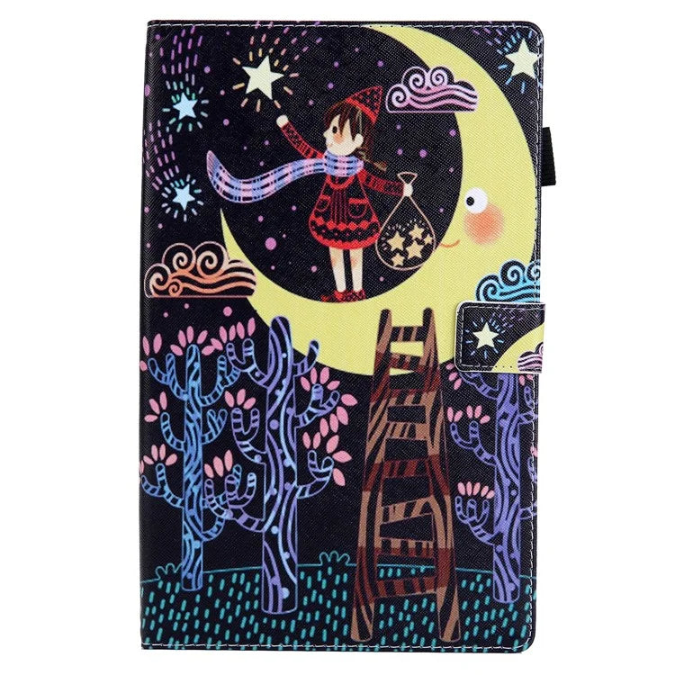 For Samsung Galaxy Tab A9 X110 / X115 Leather Folio Case Auto Sleep / Wake Pattern Sleeve Cover