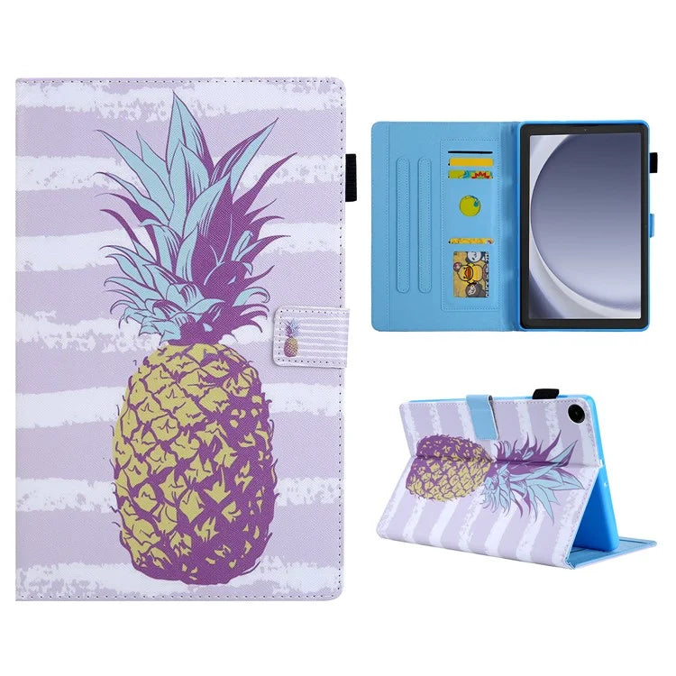 For Samsung Galaxy Tab A9 X110 / X115 Leather Folio Case Auto Sleep / Wake Pattern Sleeve Cover