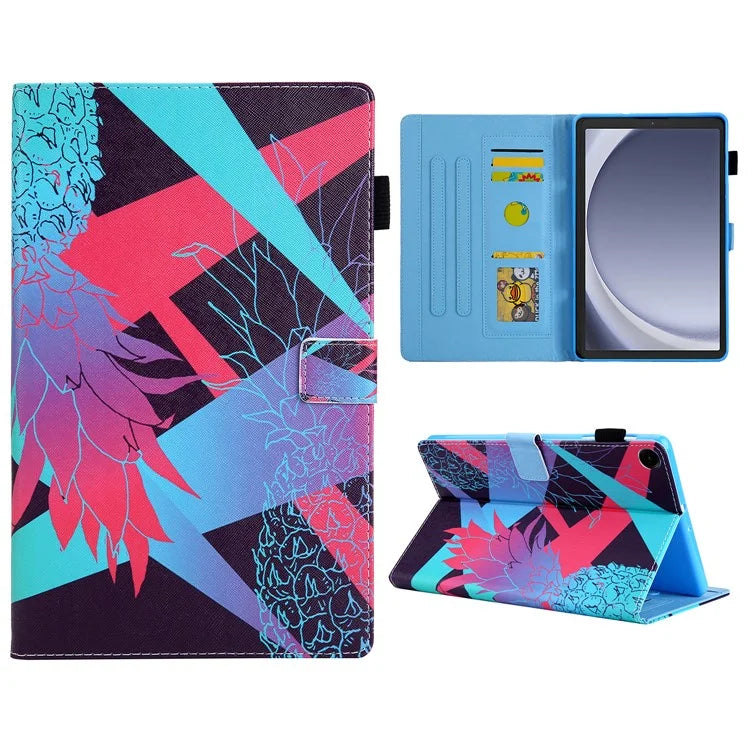 For Samsung Galaxy Tab A9 X110 / X115 Leather Folio Case Auto Sleep / Wake Pattern Sleeve Cover