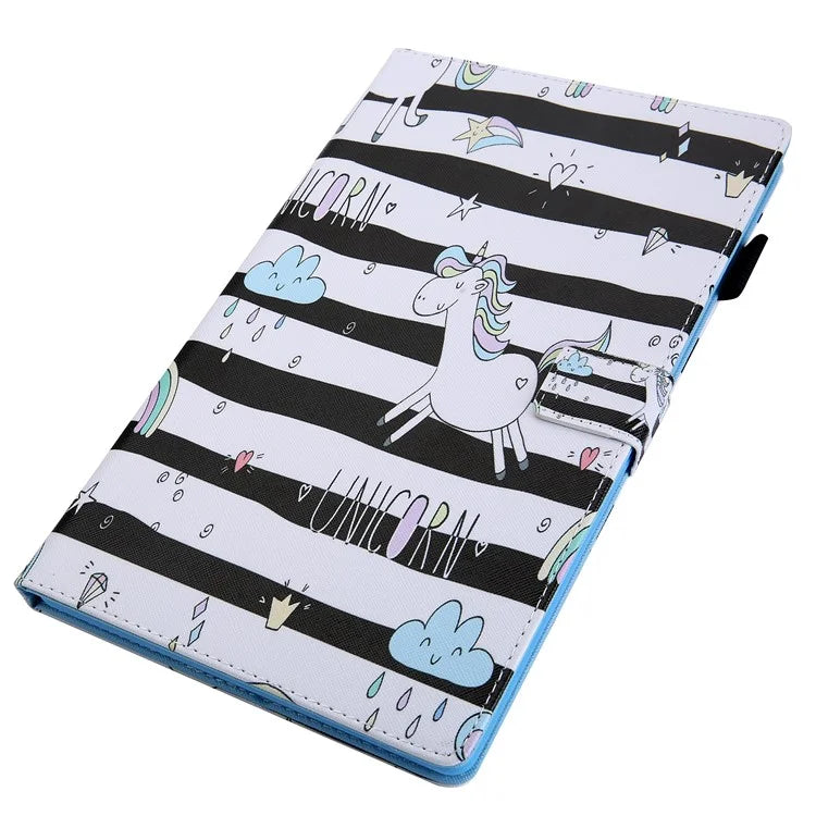 For Samsung Galaxy Tab A9 X110 / X115 Leather Folio Case Auto Sleep / Wake Pattern Sleeve Cover