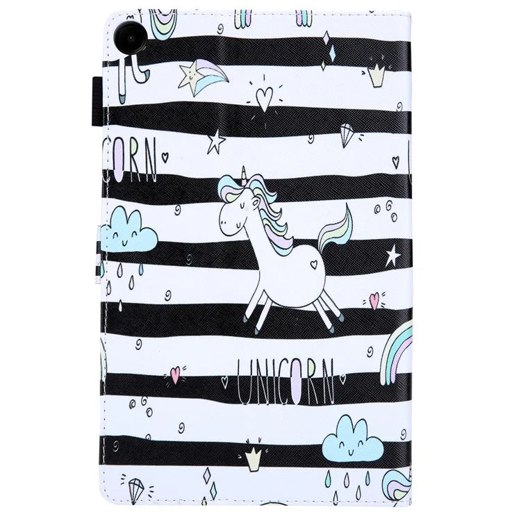For Samsung Galaxy Tab A9 X110 / X115 Leather Folio Case Auto Sleep / Wake Pattern Sleeve Cover