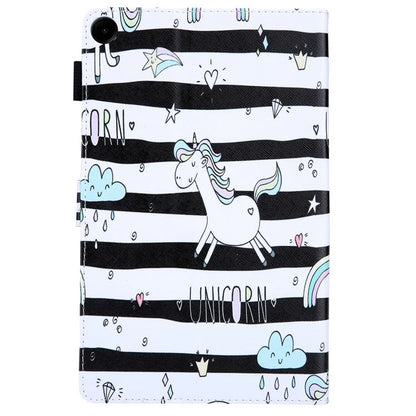 For Samsung Galaxy Tab A9 X110 / X115 Leather Folio Case Auto Sleep / Wake Pattern Sleeve Cover