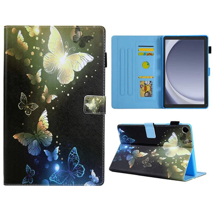 For Samsung Galaxy Tab A9 X110 / X115 Leather Folio Case Auto Sleep / Wake Pattern Sleeve Cover