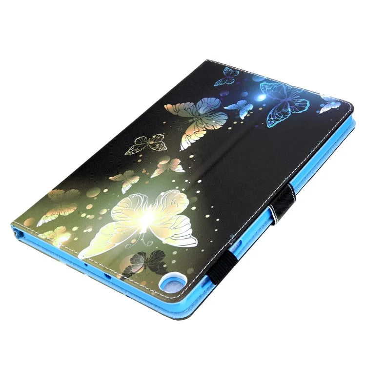 For Samsung Galaxy Tab A9 X110 / X115 Leather Folio Case Auto Sleep / Wake Pattern Sleeve Cover
