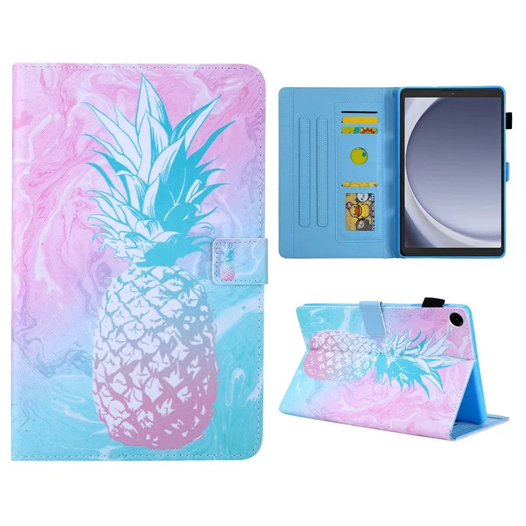 For Samsung Galaxy Tab A9 X110 / X115 Leather Folio Case Auto Sleep / Wake Pattern Sleeve Cover