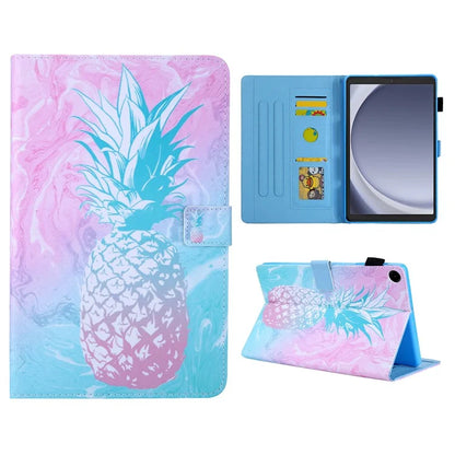 For Samsung Galaxy Tab A9 X110 / X115 Leather Folio Case Auto Sleep / Wake Pattern Sleeve Cover