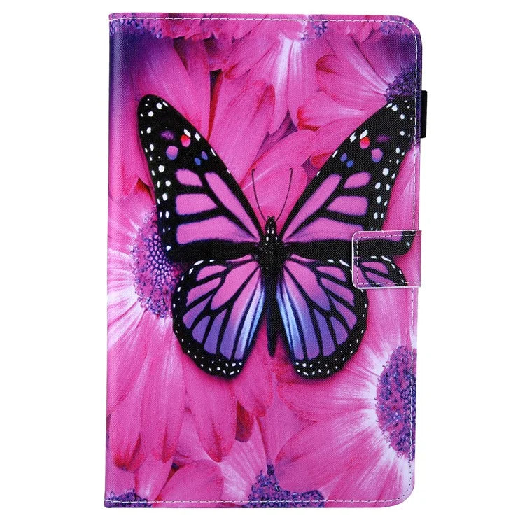 For Samsung Galaxy Tab A9 X110 / X115 Leather Folio Case Auto Sleep / Wake Pattern Sleeve Cover