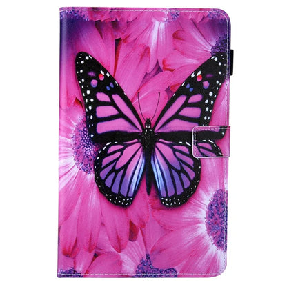 For Samsung Galaxy Tab A9 X110 / X115 Leather Folio Case Auto Sleep / Wake Pattern Sleeve Cover
