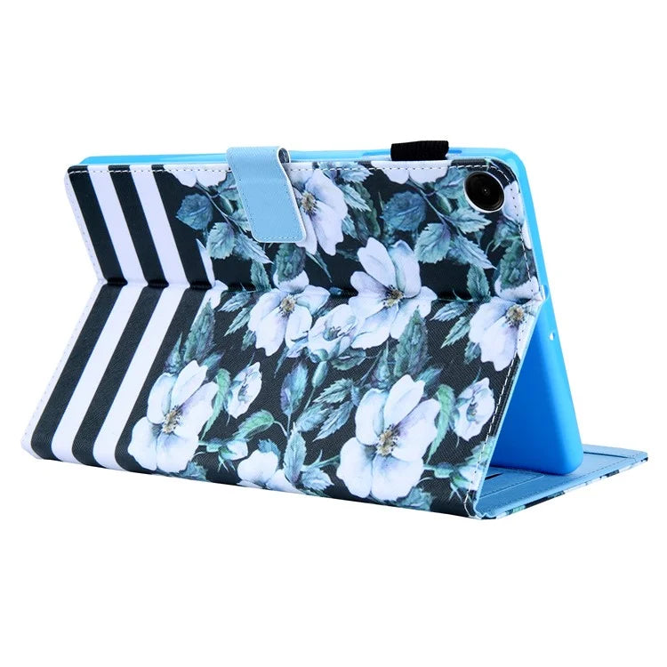 For Samsung Galaxy Tab A9 X110 / X115 Leather Folio Case Auto Sleep / Wake Pattern Sleeve Cover