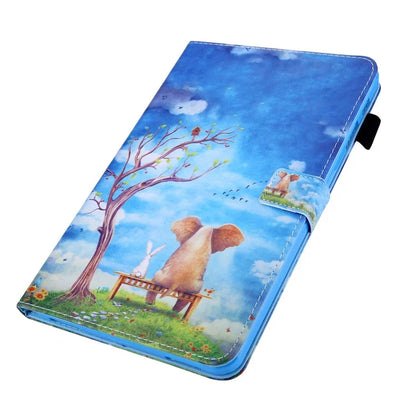 For Samsung Galaxy Tab A9 X110 / X115 Leather Folio Case Auto Sleep / Wake Pattern Sleeve Cover