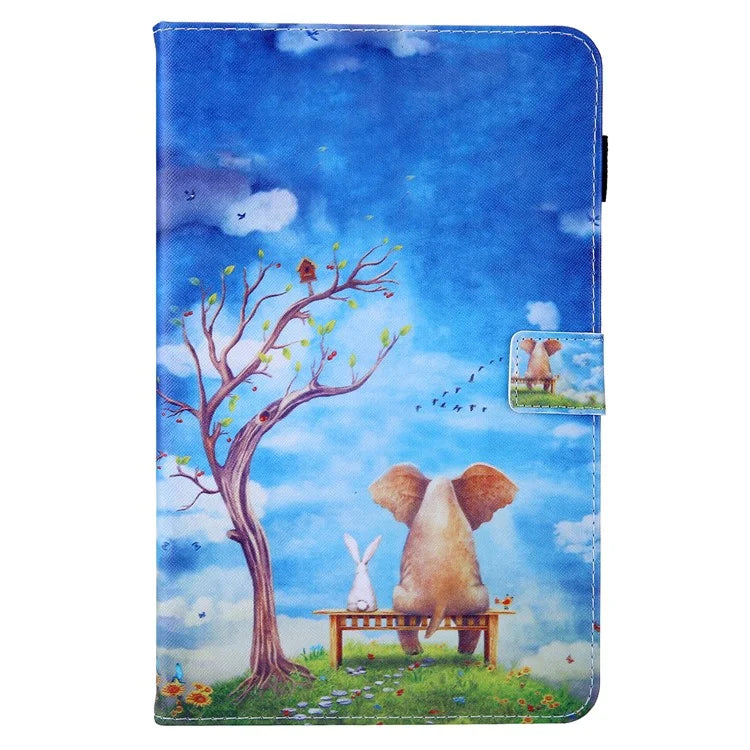 For Samsung Galaxy Tab A9 X110 / X115 Leather Folio Case Auto Sleep / Wake Pattern Sleeve Cover