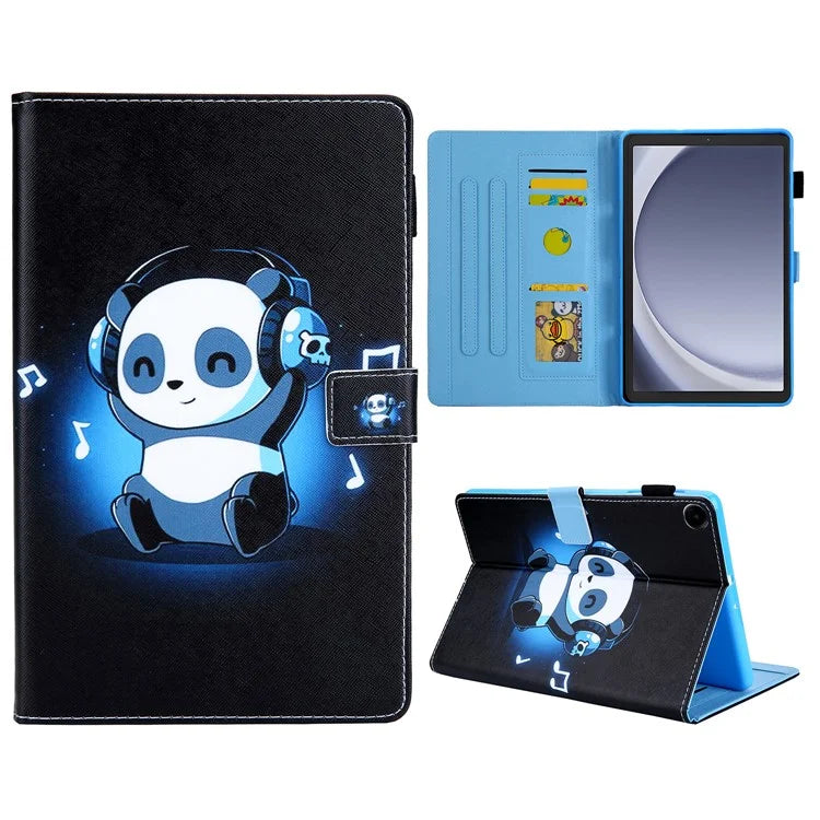 For Samsung Galaxy Tab A9 X110 / X115 Leather Folio Case Auto Sleep / Wake Pattern Sleeve Cover