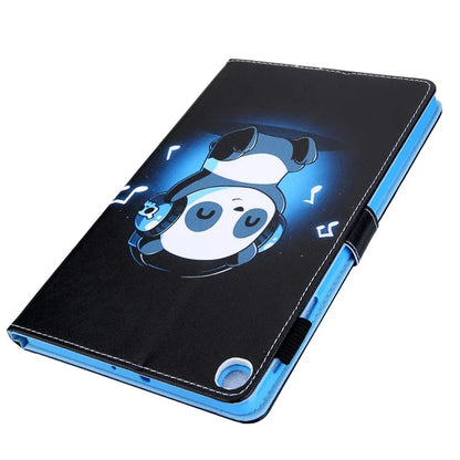 For Samsung Galaxy Tab A9 X110 / X115 Leather Folio Case Auto Sleep / Wake Pattern Sleeve Cover