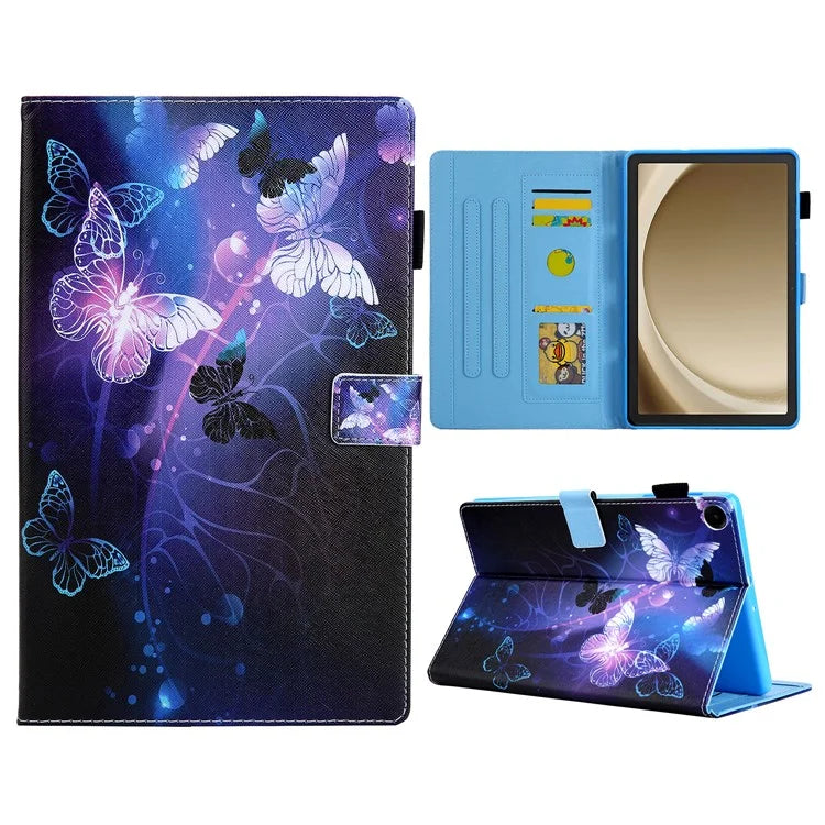 For Samsung Galaxy Tab A9+ X210 / X215 / X216B Leather Smart Case Pattern Flip Tablet Cover