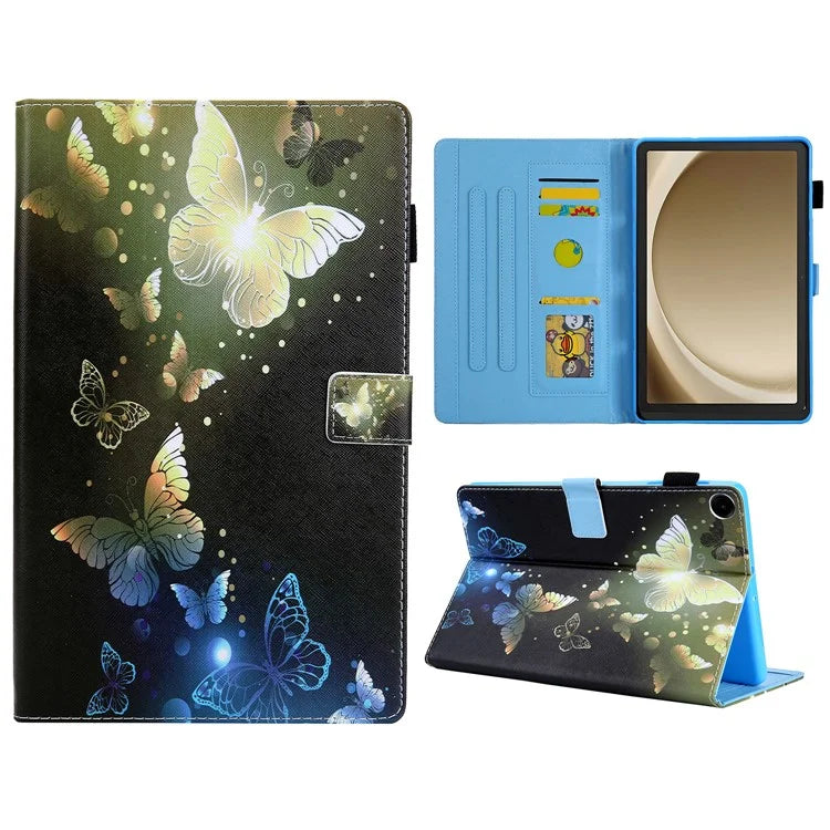 For Samsung Galaxy Tab A9+ X210 / X215 / X216B Leather Smart Case Pattern Flip Tablet Cover