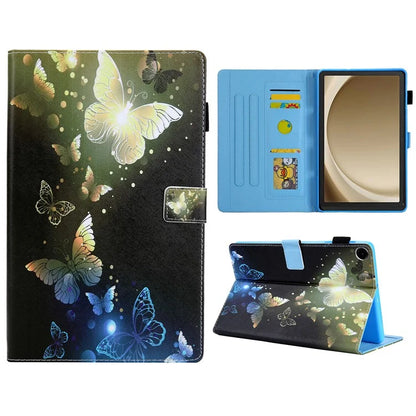 For Samsung Galaxy Tab A9+ X210 / X215 / X216B Leather Smart Case Pattern Flip Tablet Cover