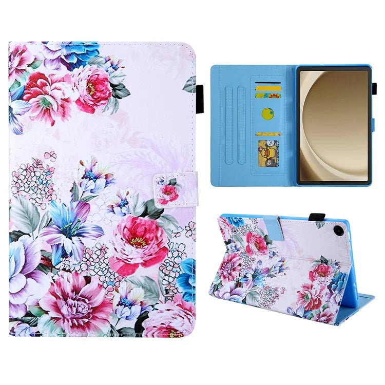 For Samsung Galaxy Tab A9+ X210 / X215 / X216B Leather Smart Case Pattern Flip Tablet Cover