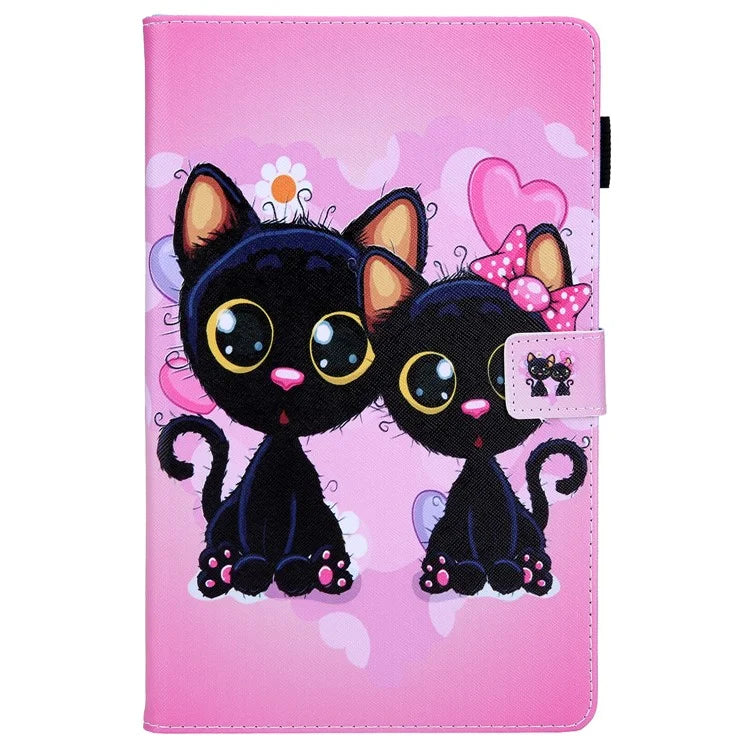 For Samsung Galaxy Tab A9+ X210 / X215 / X216B PU Leather Stand Cover Smart Pattern Tablet Case
