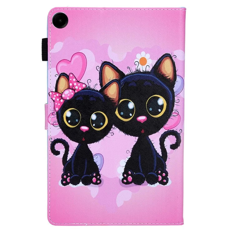 For Samsung Galaxy Tab A9+ X210 / X215 / X216B PU Leather Stand Cover Smart Pattern Tablet Case