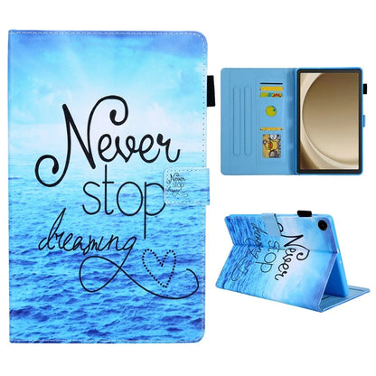 For Samsung Galaxy Tab A9+ X210 / X215 / X216B PU Leather Stand Cover Smart Pattern Tablet Case
