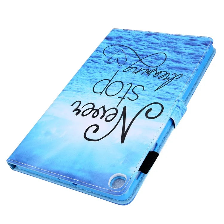 For Samsung Galaxy Tab A9+ X210 / X215 / X216B PU Leather Stand Cover Smart Pattern Tablet Case