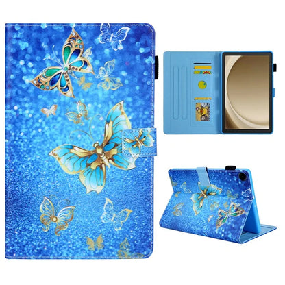 For Samsung Galaxy Tab A9+ X210 / X215 / X216B PU Leather Stand Cover Smart Pattern Tablet Case