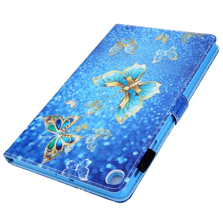For Samsung Galaxy Tab A9+ X210 / X215 / X216B PU Leather Stand Cover Smart Pattern Tablet Case