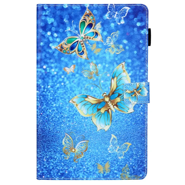 For Samsung Galaxy Tab A9+ X210 / X215 / X216B PU Leather Stand Cover Smart Pattern Tablet Case